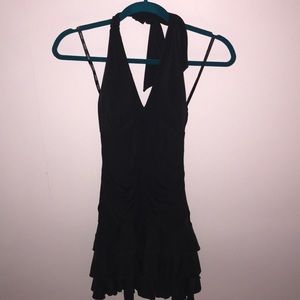 Black XOXO Halter Dress